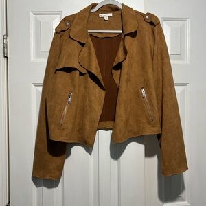 Cato Tan Suede Utility Jacket